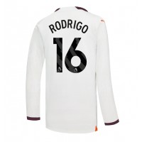 Camisa de Futebol Manchester City Rodri Hernandez #16 Equipamento Secundário 2023-24 Manga Comprida